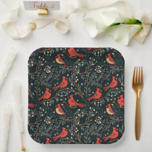 Assiettes En Carton Plaque cardinale vintage