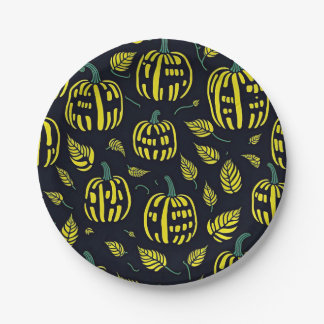 Assiettes En Carton Plaque Citrouille Halloween