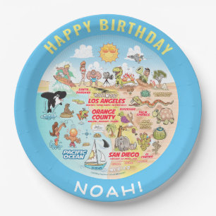 Assiettes En Carton Plaque d'anniversaire SoCal personnalisable