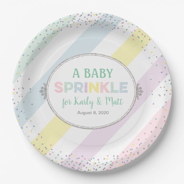 Assiettes En Carton plaque d'arrosage pour bébé neutre genre multicolo (Devant)