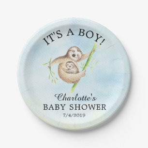 Assiettes En Carton Plaque de Baby shower 7 po pour parfums doux