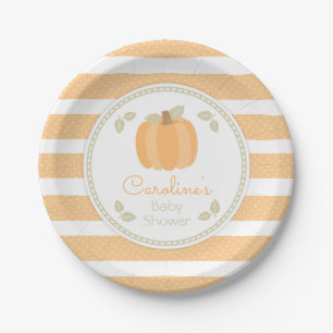 Assiettes En Carton Plaque de Baby shower Citrouille d'automne