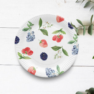 Assiettes En Carton Plaque de Baby shower en  de fraise Berry Sweet