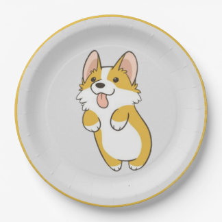 Assiettes En Carton Plaque de corgi