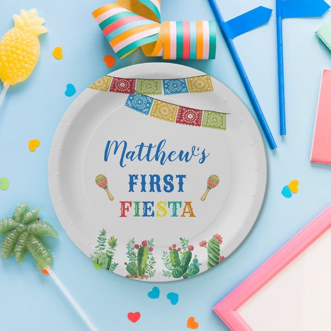 Assiettes En Carton Plaque de fête d'anniversaire de la première fête, (Créateur téléchargé)
