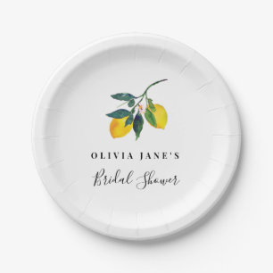 Assiettes En Carton Plaque de Fête de l'mariée de citron, Tropical