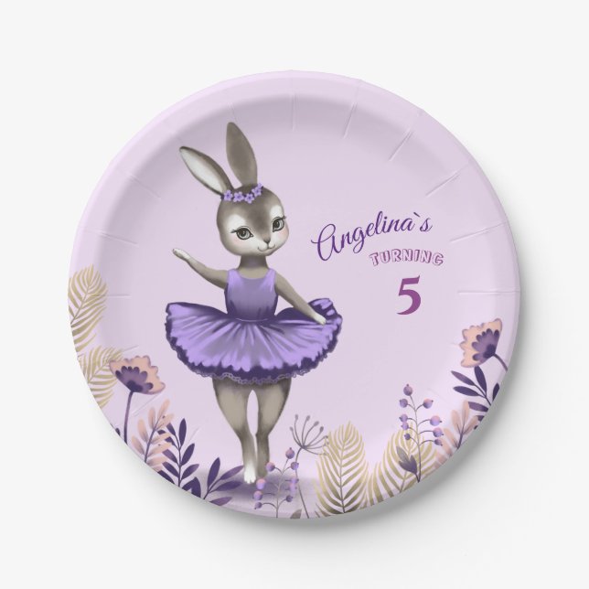 Assiettes En Carton Plaque de fête du 5e anniversaire (Devant)