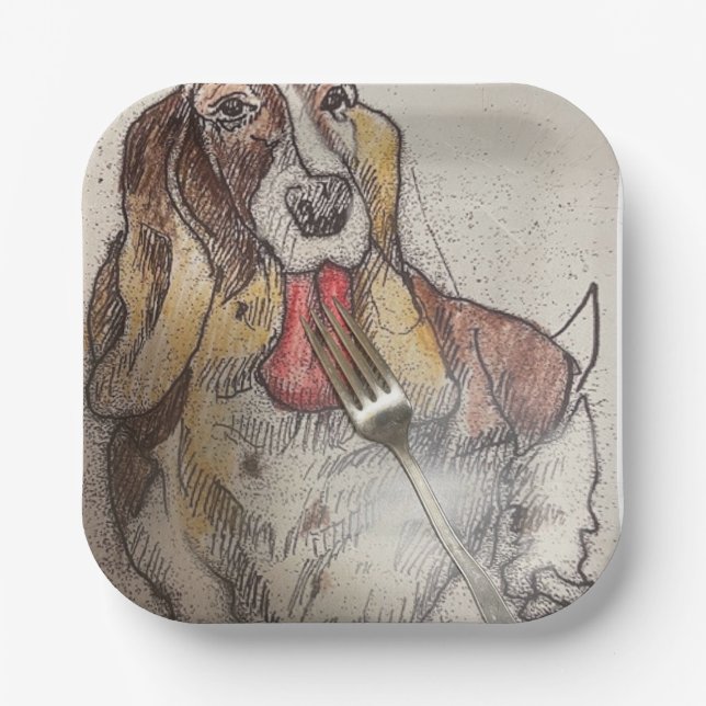 Assiettes En Carton Plaque de gâteau de Bassie (Recto)