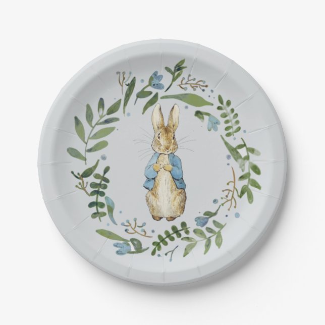 Assiettes En Carton Plaque de la fête Peter Rabbit (Devant)