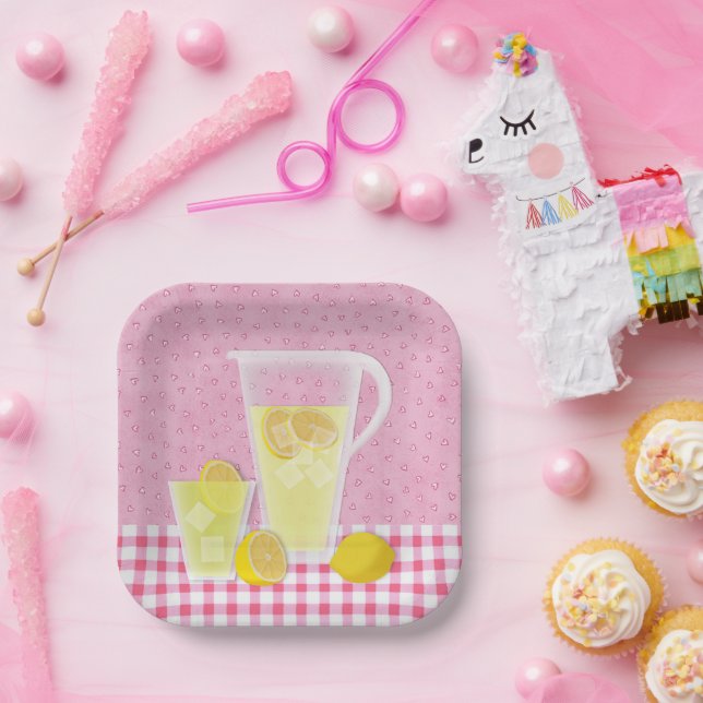 Assiettes En Carton Plaque de limonade d'été (Fête)