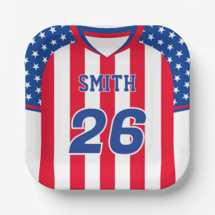 Assiettes En Carton Plaque de maillot de football personnalisé USA N