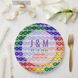 Assiettes En Carton 💍🌈 Plaque de mariage LGBT personnalisable