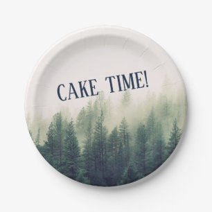 Assiettes En Carton Plaque de montagne Foggy