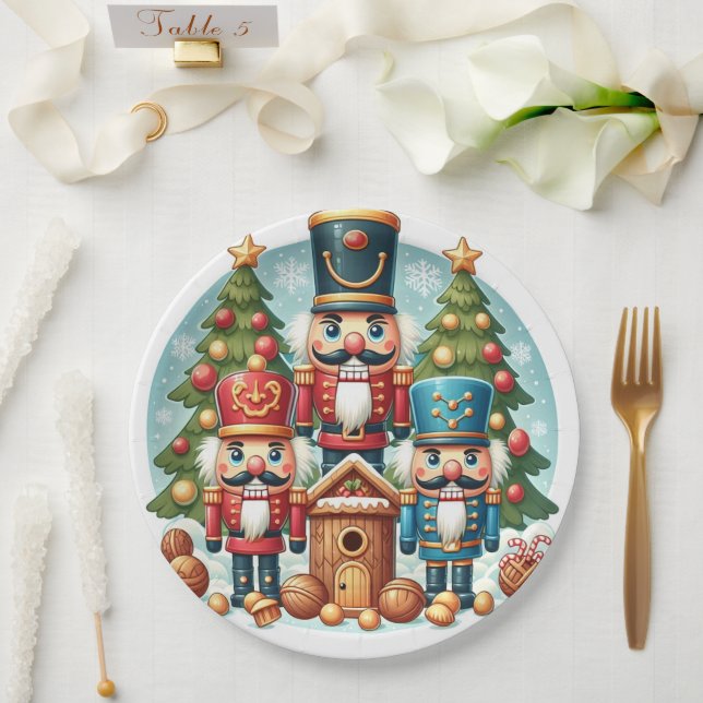 Assiettes En Carton Plaque de Noël (Mariage)