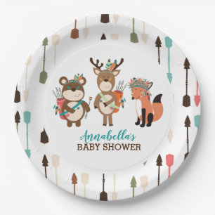 Assiettes En Carton Plaque de papier à feuilles de bois de la tribu d