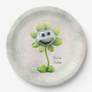 Assiettes En Carton Plaque de papier à fleurs blanches