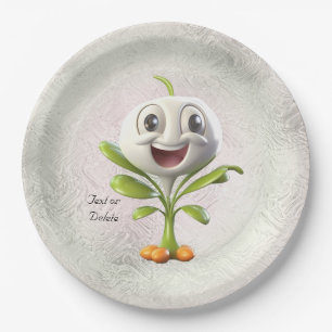 Assiettes En Carton Plaque de papier à fleurs blanches