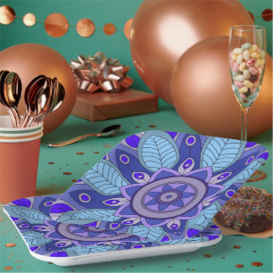 ASSIETTES EN CARTON PLAQUE DE PAPIER AVEC BEAU ART DE FLEURS