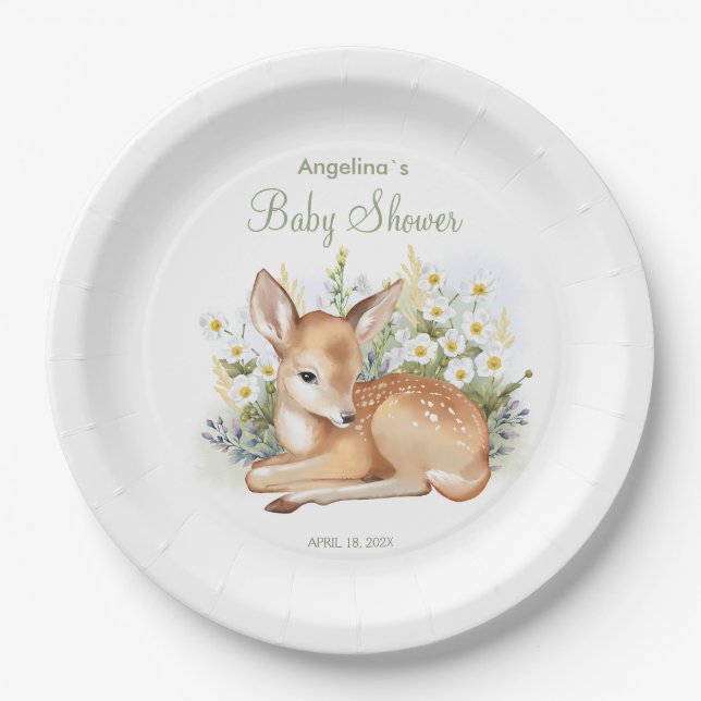 Assiettes En Carton Plaque de papier baby shower (Devant)