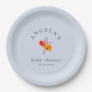 Assiettes En Carton Plaque de papier Baby shower à feuilles de d'été
