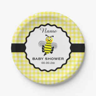 Assiettes En Carton Plaque de papier Baby shower Bumble Bee