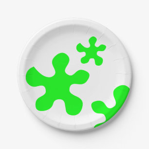 Assiettes En Carton plaque de papier blanc mince vert néon