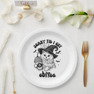 Assiettes En Carton Plaque de papier café Halloween