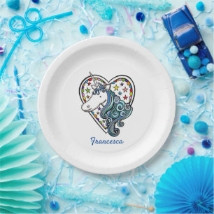 Assiettes En Carton Plaque de papier cartonné Unicorn