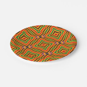 Assiettes En Carton Plaque de papier colorée Kente