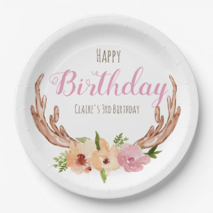 Assiettes En Carton Plaque de papier d'anniversaire pour enfant à fle