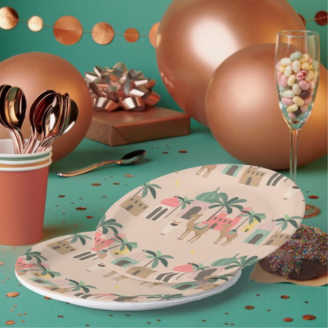 Assiettes En Carton Plaque de papier de Baby shower à thème du désert (Multi)