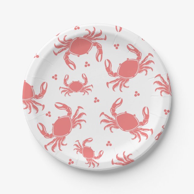 Assiettes En Carton Plaque de papier de crabe (Devant)