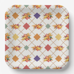 Assiettes En Carton Plaque de papier de fête de Thanksgiving