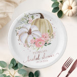 Assiettes En Carton Plaque de papier de Fête des mariées de Citrouille<br><div class="desc">Aquarelle florale rose vif délicate, plaque de papier de douche citrouille sur le thème de la chute. Facile à personnaliser avec vos détails. Contactez-moi par conversation si vous avez des questions sur l'oeuvre ou avez besoin d'une personnalisation. VEUILLEZ NOTER : Pour obtenir de l'aide sur les commandes, l'expédition, l'information sur...</div>