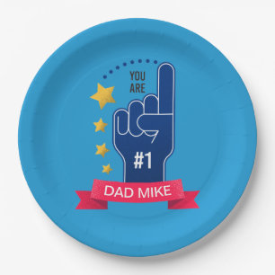 Assiettes En Carton Plaque de papier de Fête des pères personnalisée