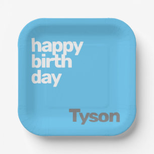 Assiettes En Carton plaque de papier de fête pour enfants Joyeux anniv