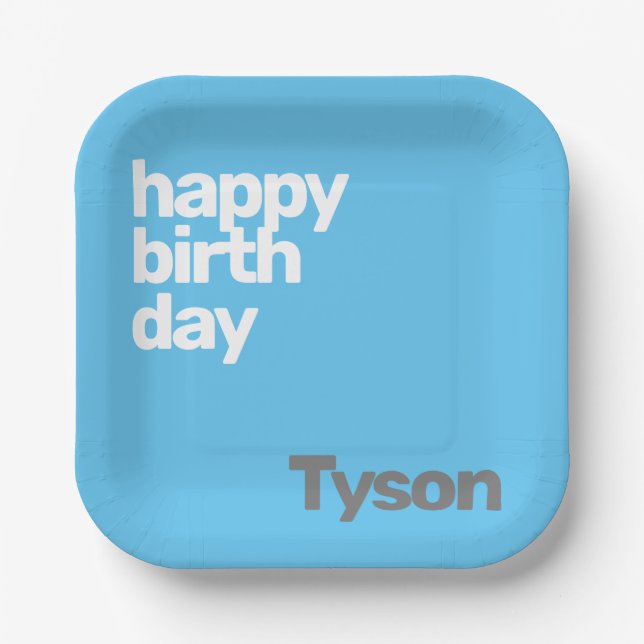 Assiettes En Carton plaque de papier de fête pour enfants Joyeux anniv (Recto)