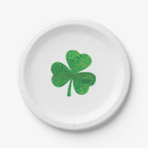 Plaque de papier de jour St. Patrick - 7" ronde Lu
