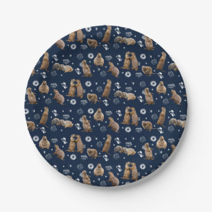 Assiettes En Carton Plaque de papier de la Prairie Dog Party