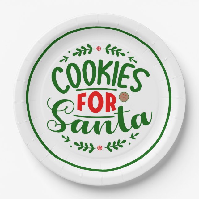 Assiettes En Carton Plaque de papier de Noël (Devant)