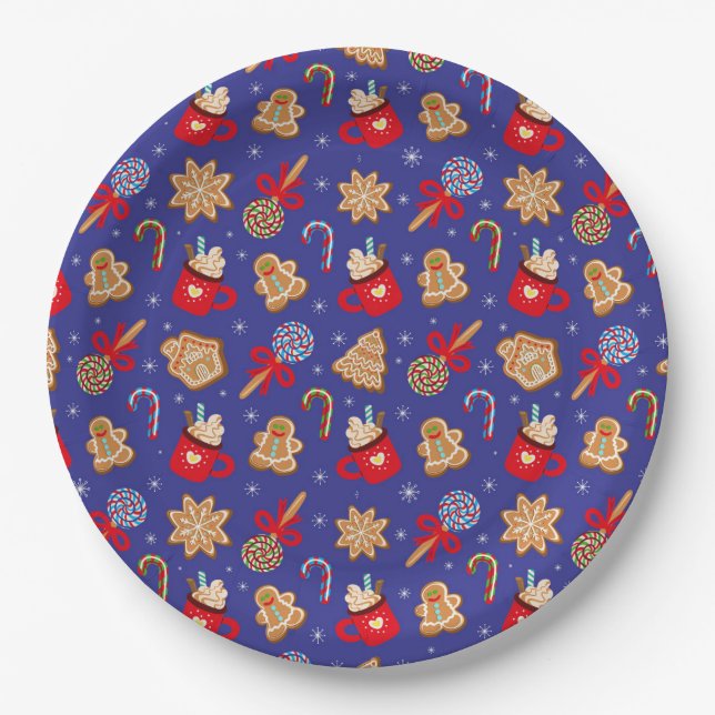 Assiettes En Carton Plaque de papier de Noël (Devant)
