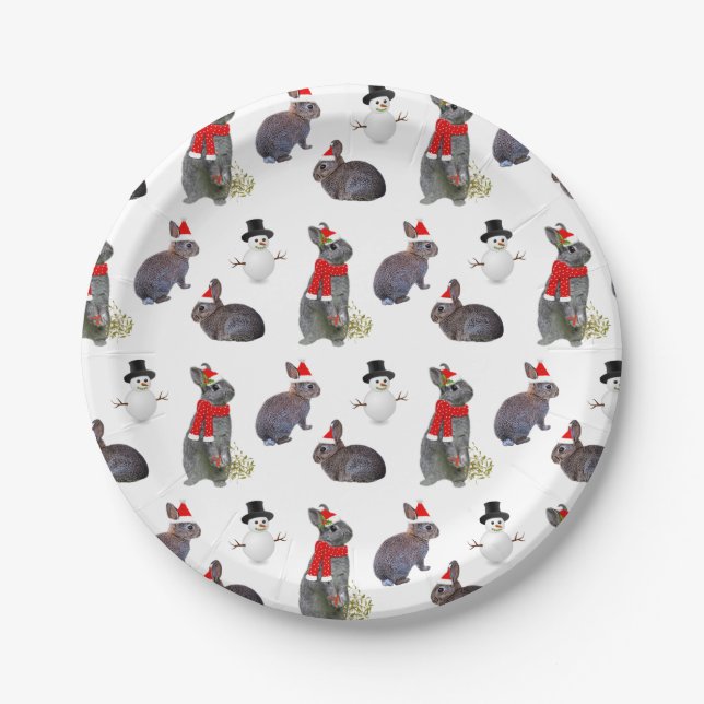 Assiettes En Carton Plaque de papier de Noël Kits (Devant)