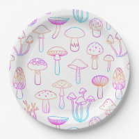 Plaque de papier design de champignon