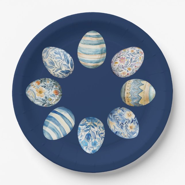 Assiettes En Carton Plaque de papier d'oeuf de Pâques (Devant)