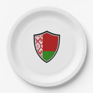 Assiettes En Carton Plaque de papier drapeau du bouclier