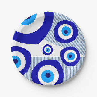 Assiettes En Carton Plaque de papier "Evil Eye"
