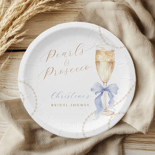 Assiettes En Carton Plaque de papier Fête des mariées bleu Pearl et Pr