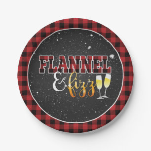 Assiettes En Carton Plaque de papier flanc et fizz - Rouge - Neige