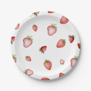 Assiettes En Carton Plaque de papier fraise