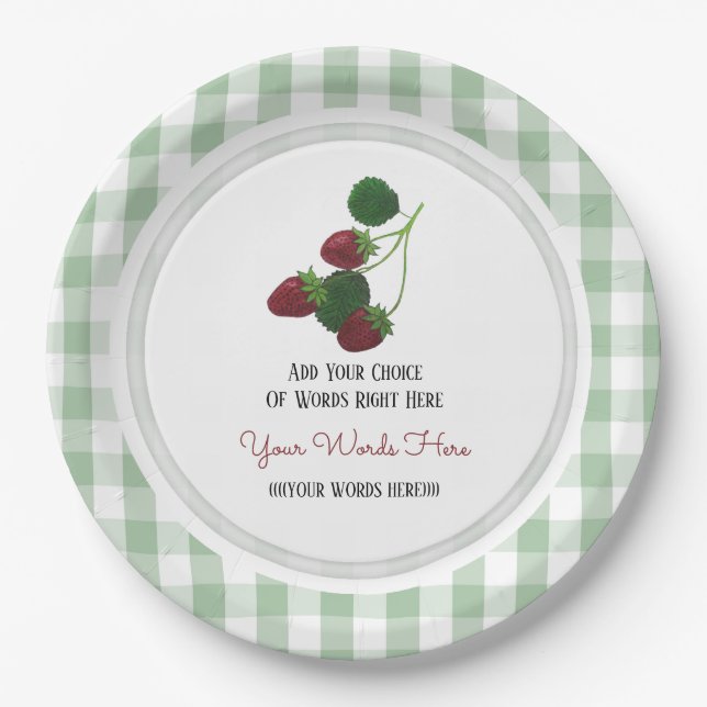 Assiettes En Carton Plaque de papier fraise (Devant)